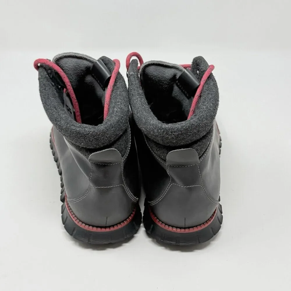 Cole Haan ZeroGrand Water Resistant Hiking Boots Mens 12 M Gray Magnet Leather